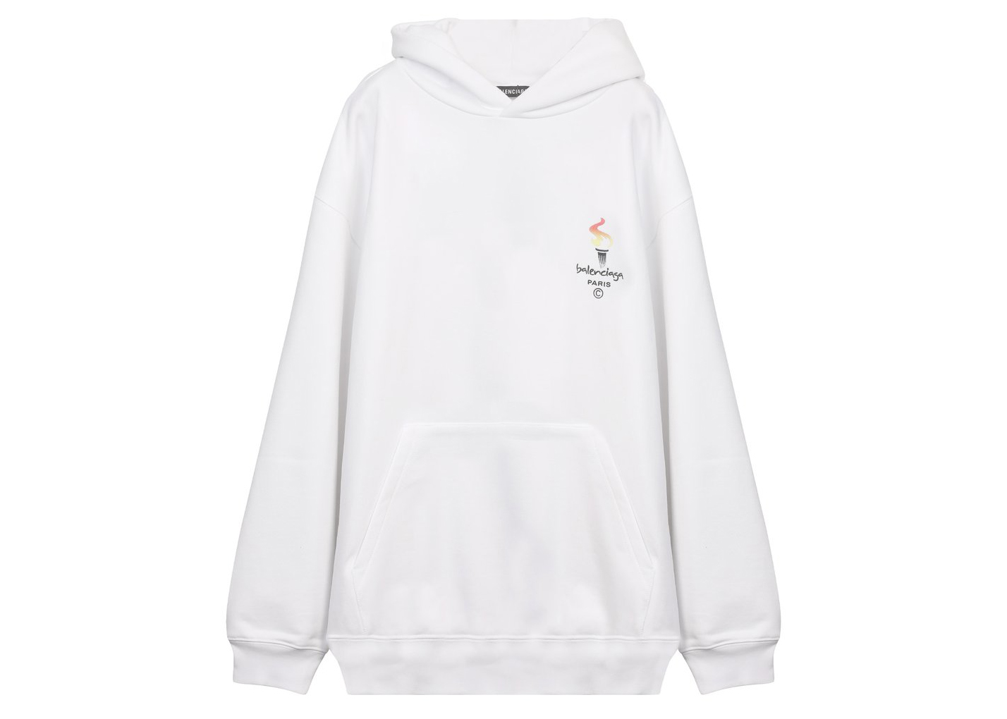 streetwear Balenciaga Paris Olympics Embroidery Hoodie White