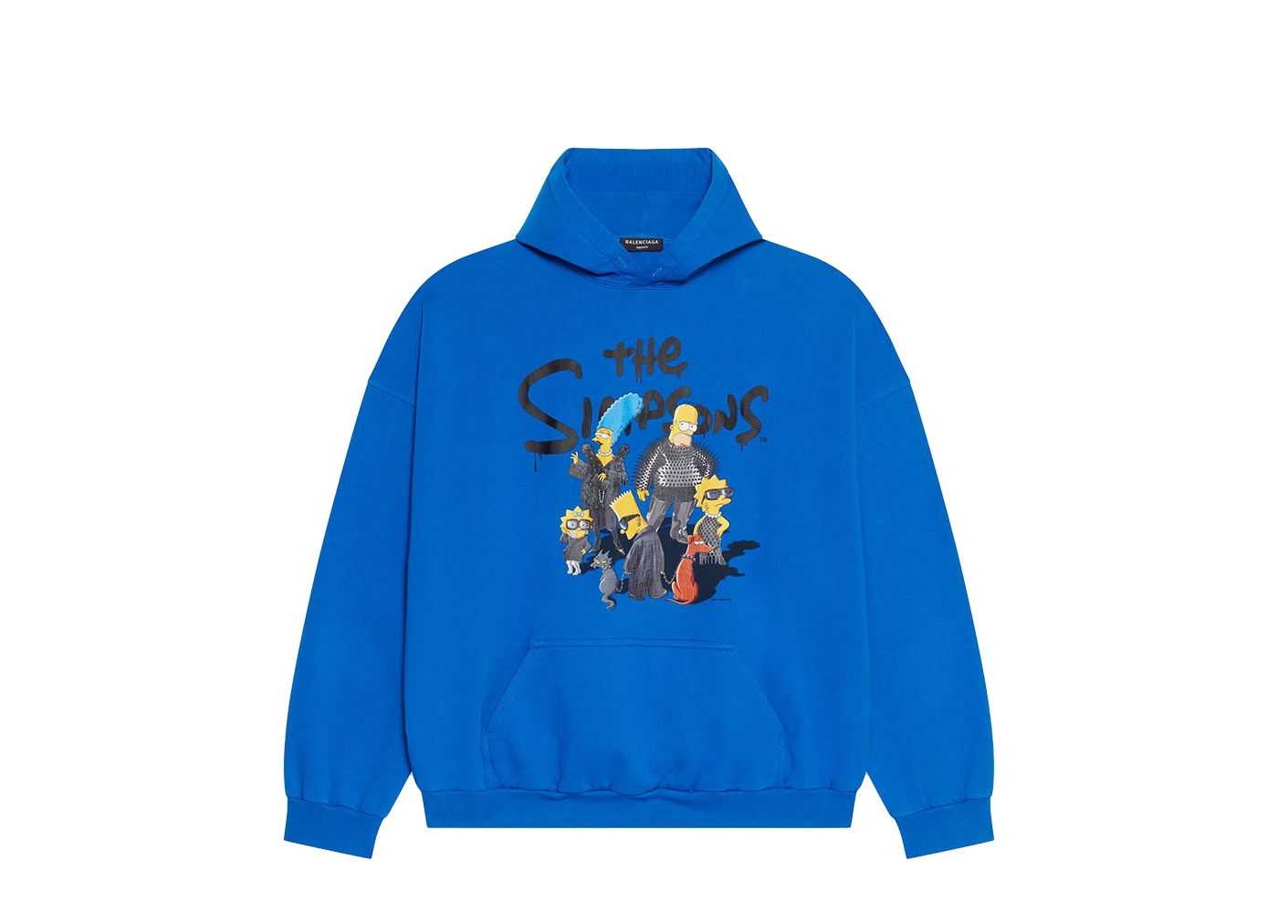 streetwear Balenciaga x The Simpsons Wide Fit Hoodie Indigo