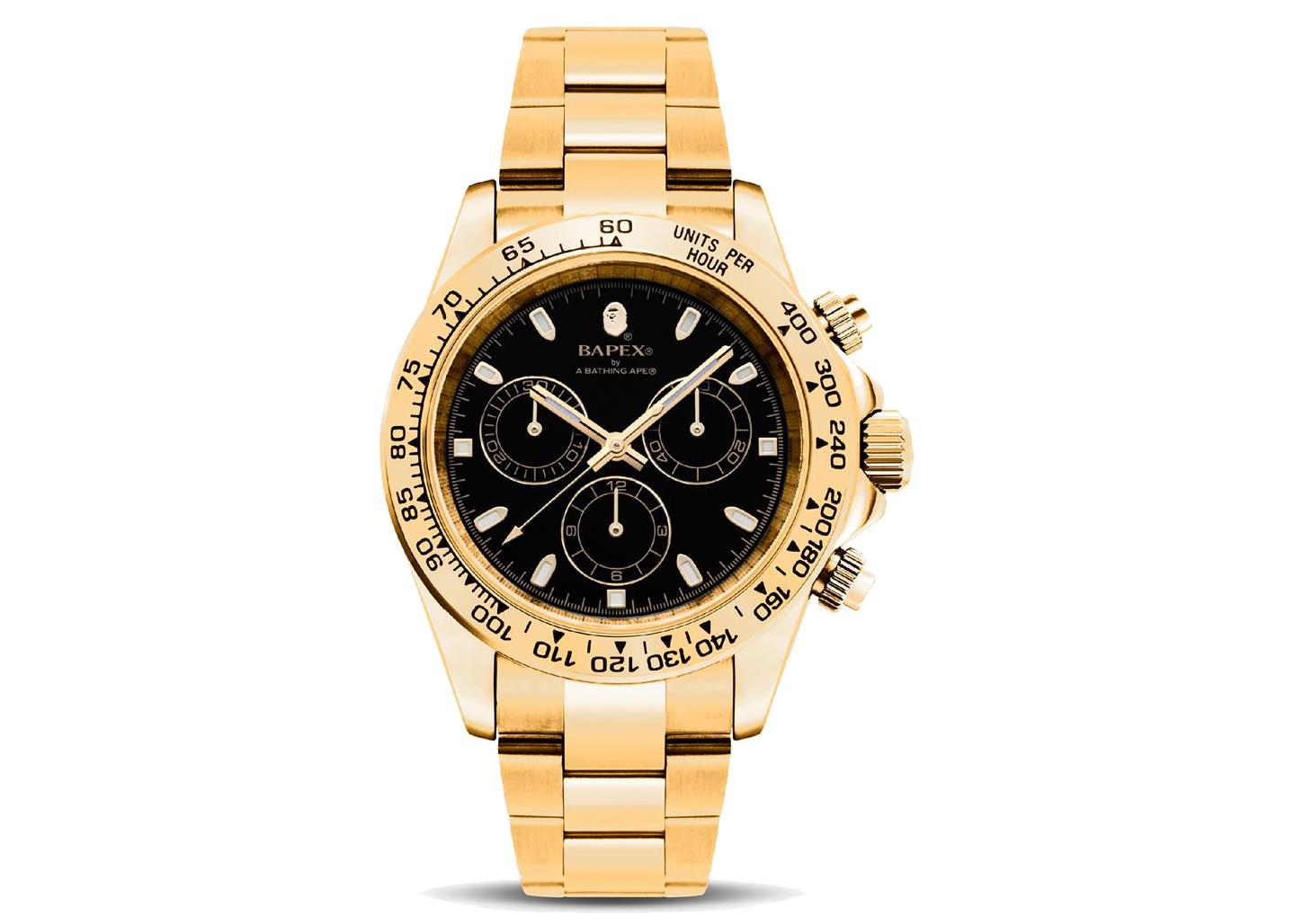 streetwear BAPE Type 4 BAPEX Watch Gold/Black