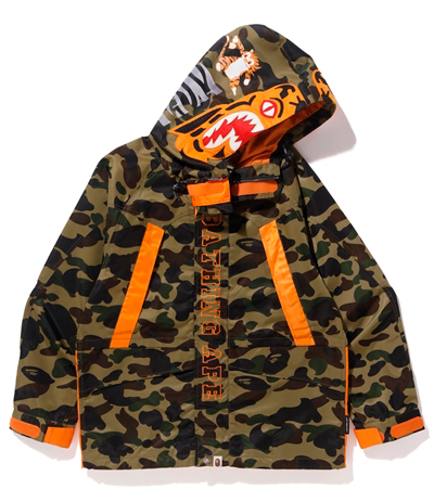 streetwear BAPE x Porter 1st Camo Tiger Snowboard Jacket Green