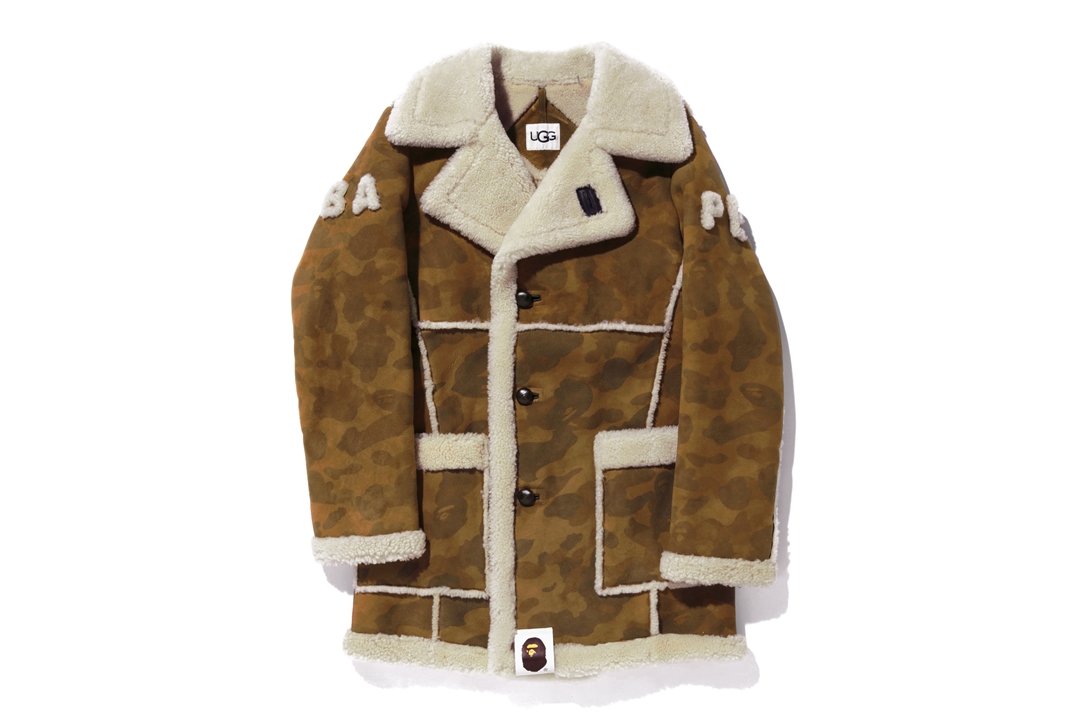 streetwear BAPE x UGG Mouton Coat Brown