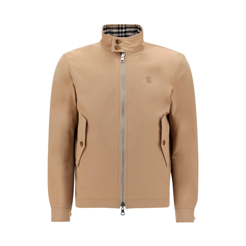 streetwear Burberry Reversible Check Wool Cotton Harrington Jacket Beige