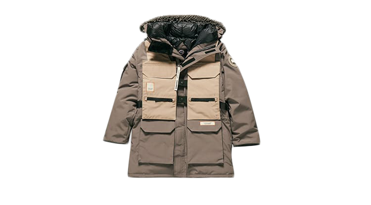 streetwear Canada Goose x NBA x Salehe Bembury Expedition Parka Coastal Grey/Tan
