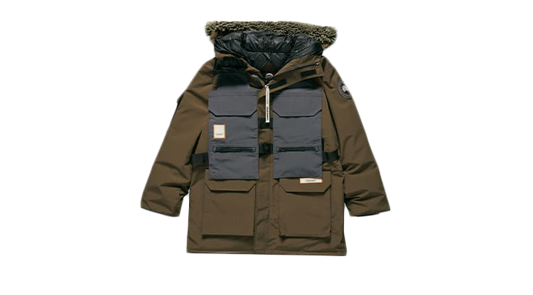 streetwear Canada Goose x NBA x Salehe Bembury Expedition Parka Military Green/Titanium