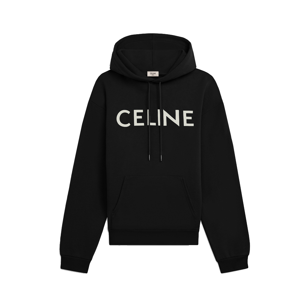 streetwear Celine Loose Cotton Sweatshirt Black/White