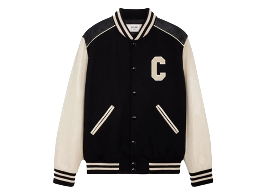 streetwear Celine Oversized Wool Teddy Jacket Black