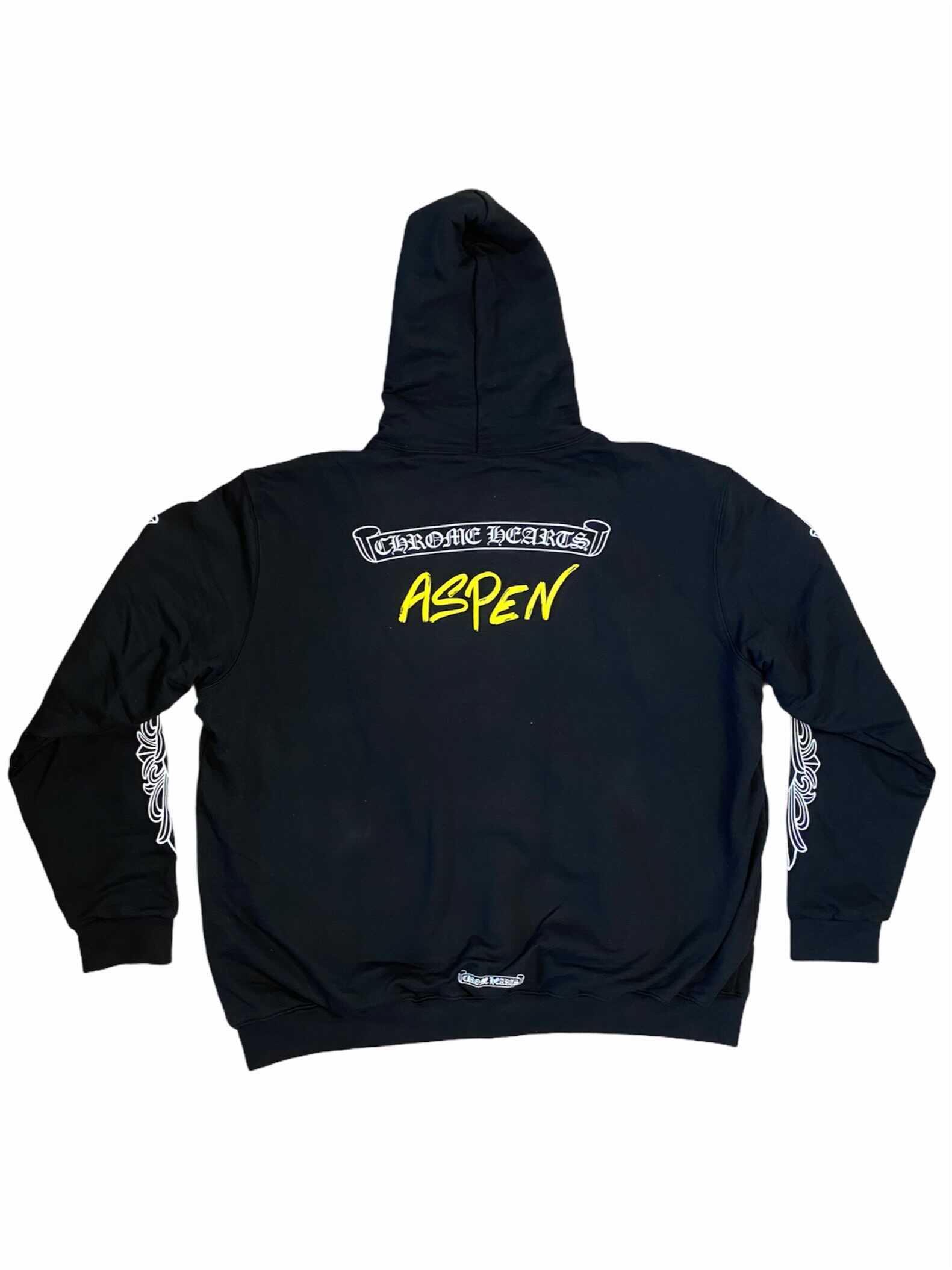 streetwear Chrome Hearts Aspen Exclusive Zip Up Hoodie Black