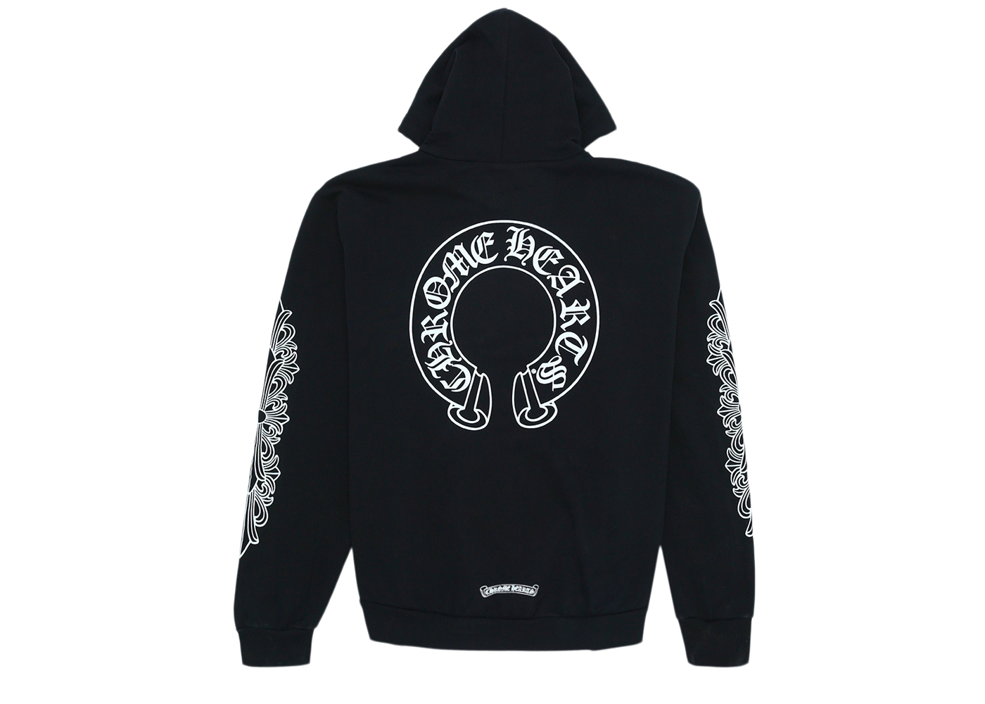 streetwear Chrome Hearts Horse Shoe Floral Hoodie Black