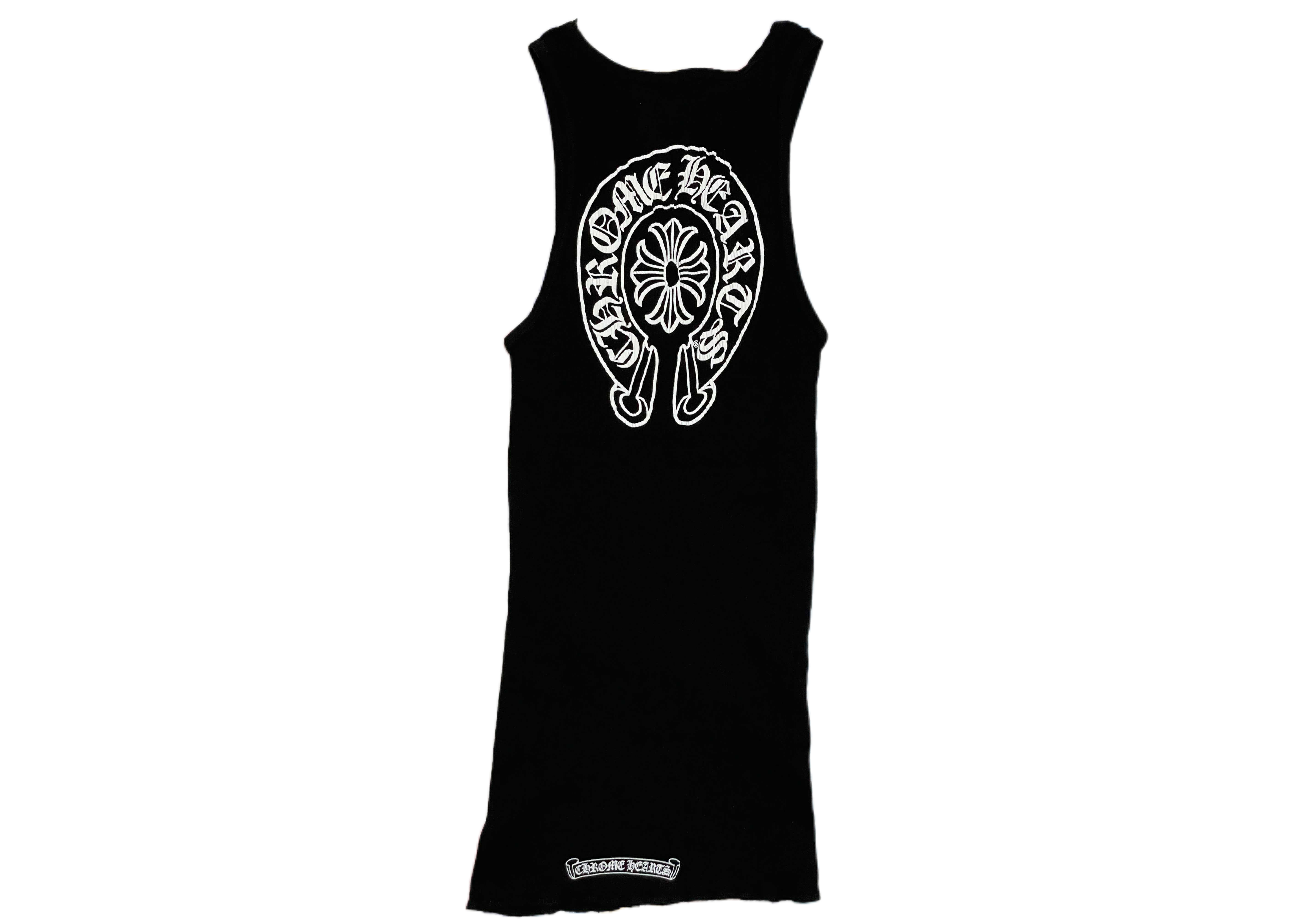 streetwear Chrome Hearts Horseshoe Tank Top Black