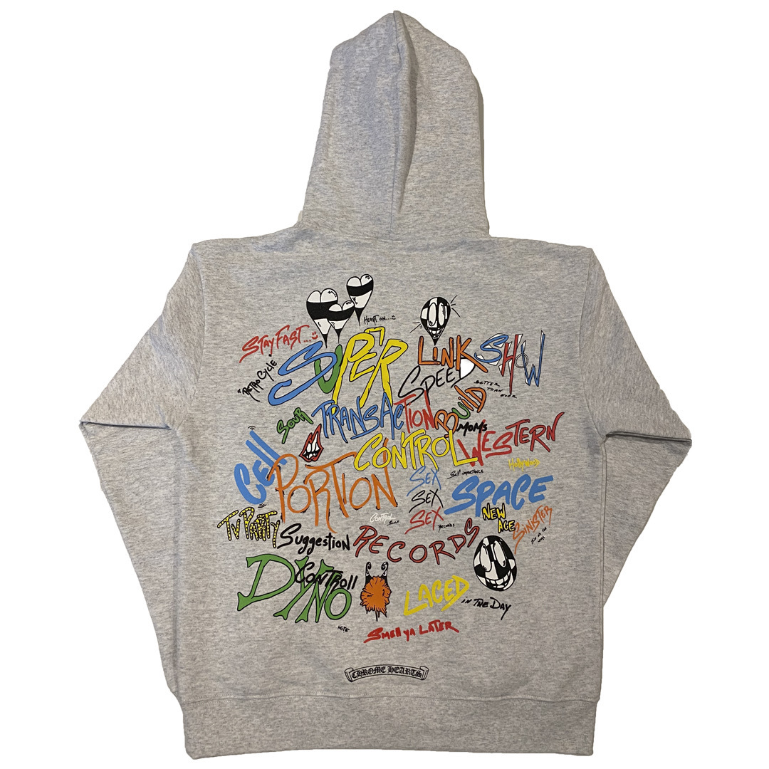 streetwear Chrome Hearts Matty Boy Brain Hoodie Heather Grey