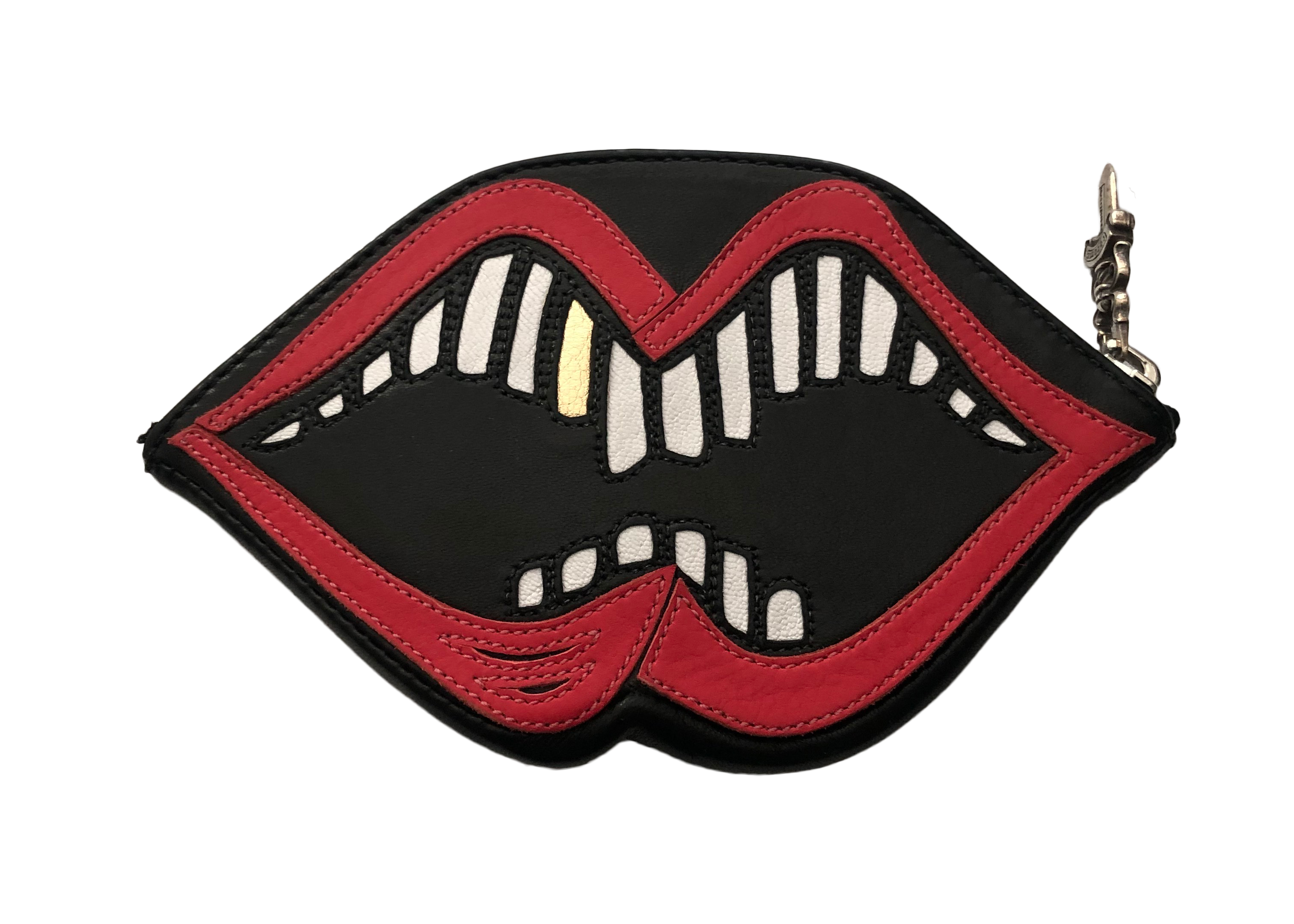 streetwear Chrome Hearts Matty Boy Chomper Leather Wallet Black