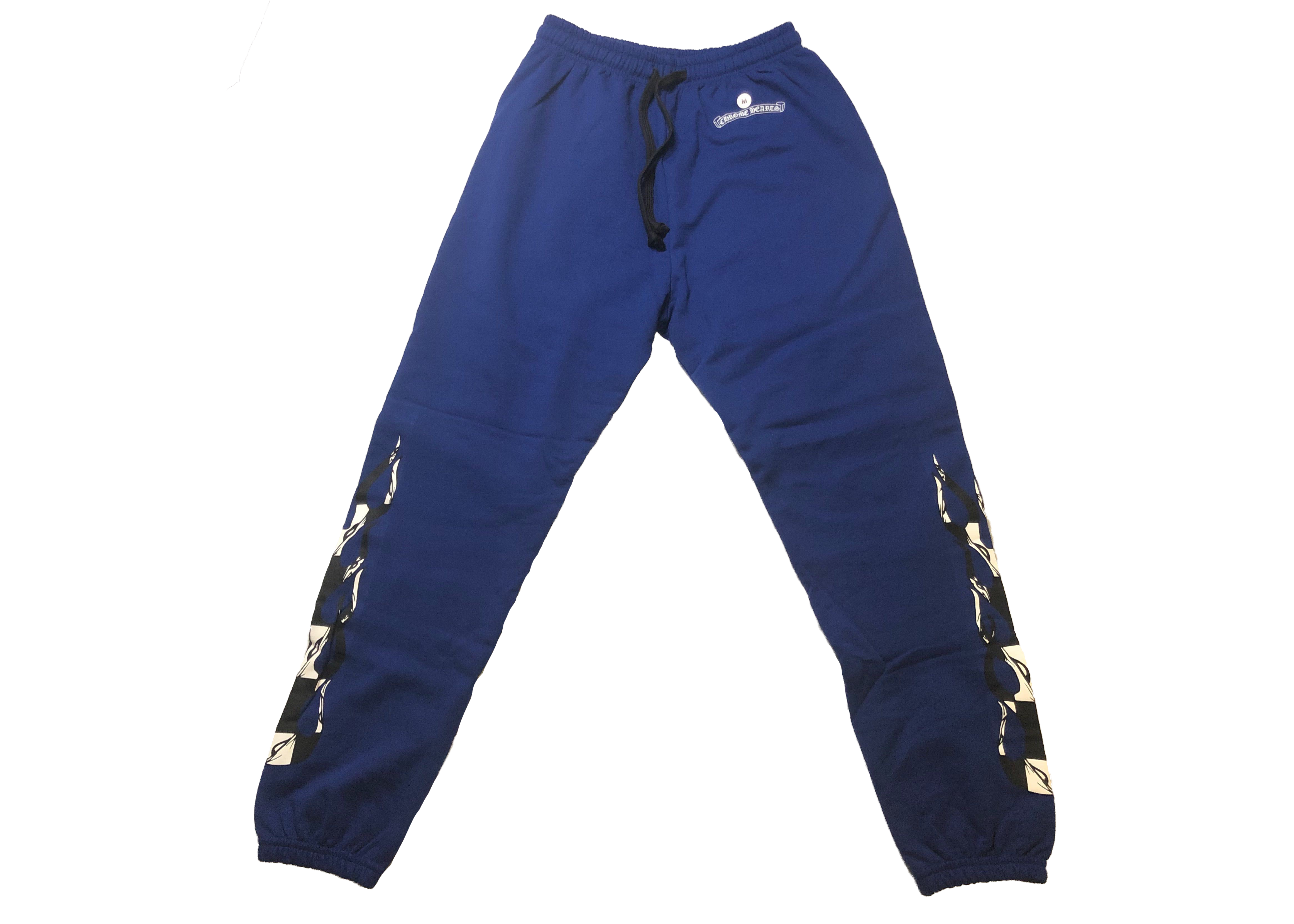 streetwear Chrome Hearts Matty Boy Flame Sweatpants Blue