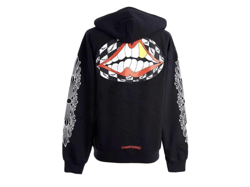 streetwear Chrome Hearts Matty Boy Flower Chomper Hoodie Black