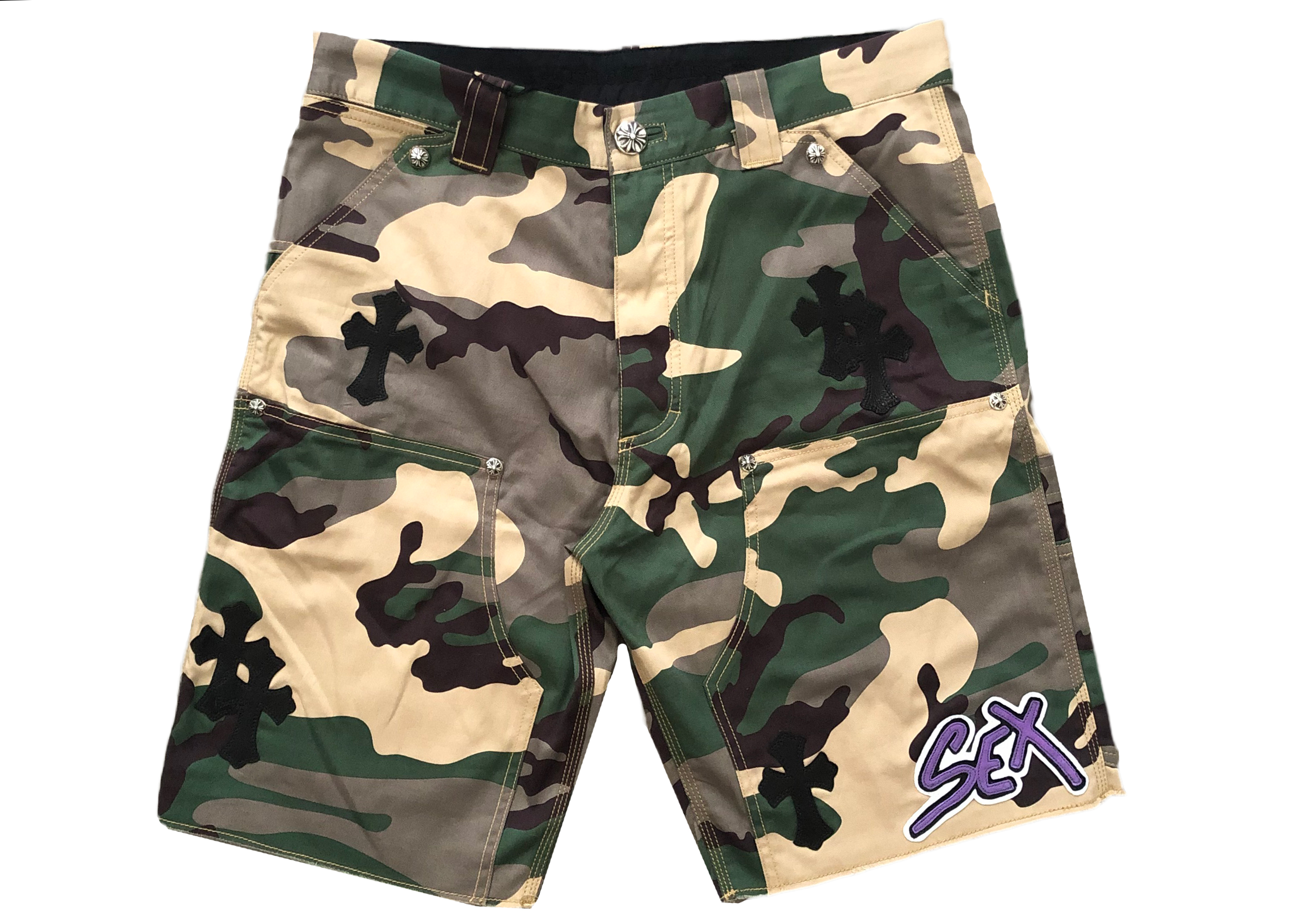 streetwear Chrome Hearts Matty Boy Sex Records Carpenter Shorts Woodland Camo