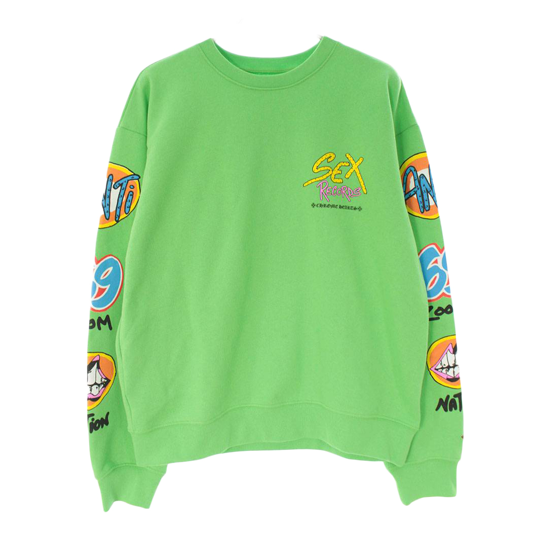 streetwear Chrome Hearts Matty Boy Sex Records Crewneck Sweatshirt Citrus