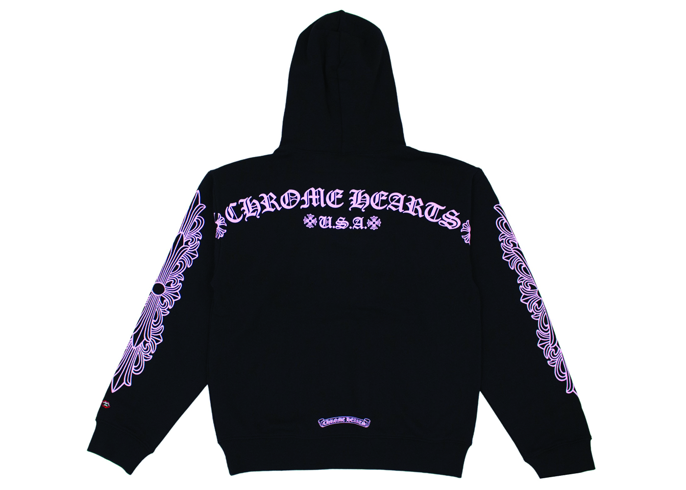streetwear Chrome Hearts Matty Boy Shoulder Logo Hoodie Black/Pink