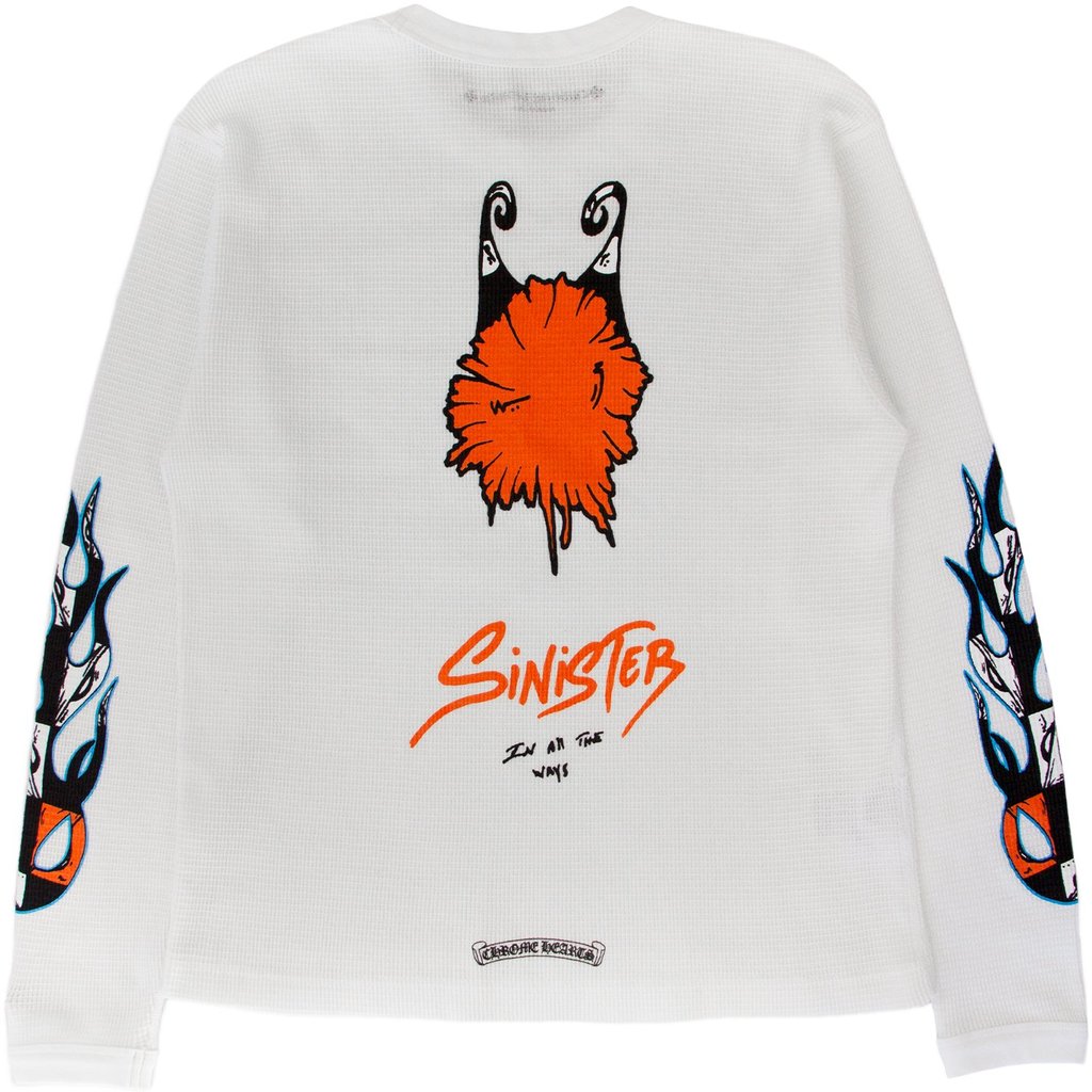 streetwear Chrome Hearts Matty Boy Sinister Thermal L/S T-shirt White