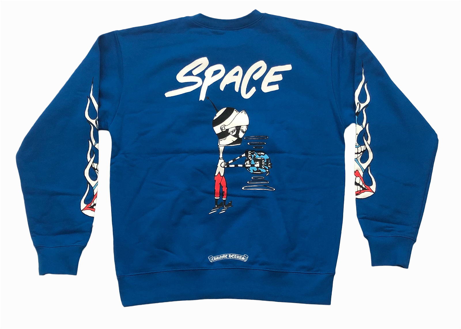 streetwear Chrome Hearts Matty Boy Space Crewneck Sweatshirt Blue