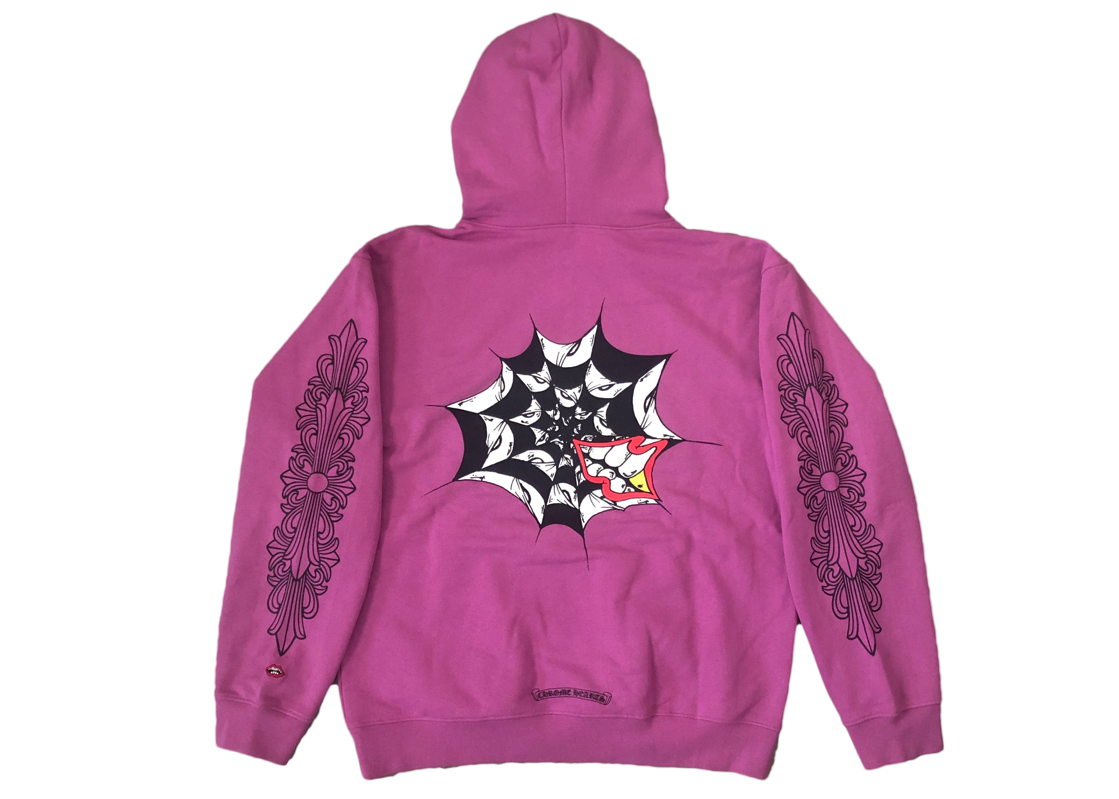 streetwear Chrome Hearts Matty Boy Spider Web Hoodie Purple