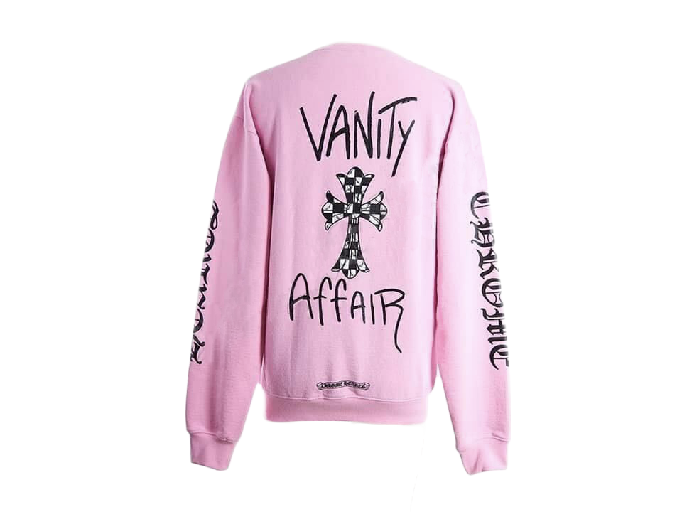 streetwear Chrome Hearts Matty Boy Vanity Affair Crewneck Sweatshirt Pink