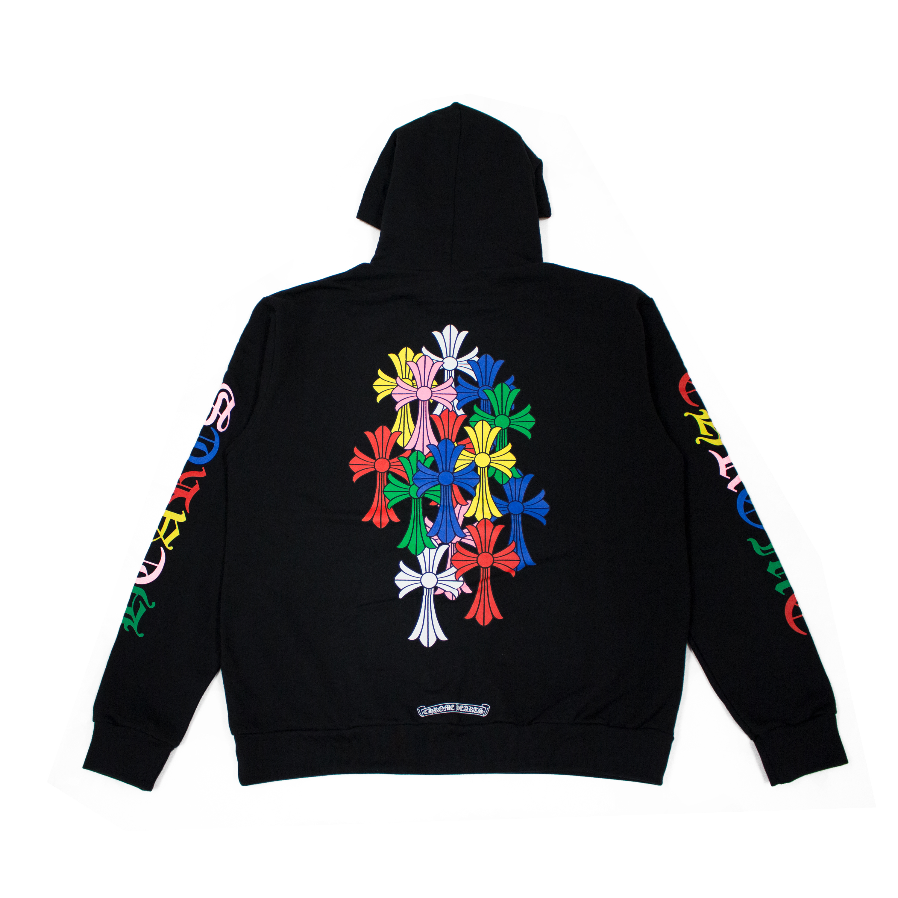 streetwear Chrome Hearts Multi Color Cross Cemetery Hoodie Black
