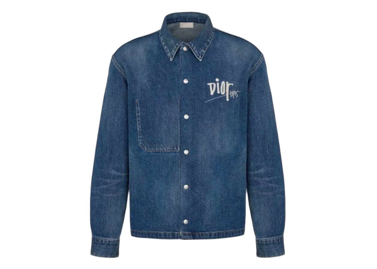 streetwear Dior And Shawn Overshirt Blue