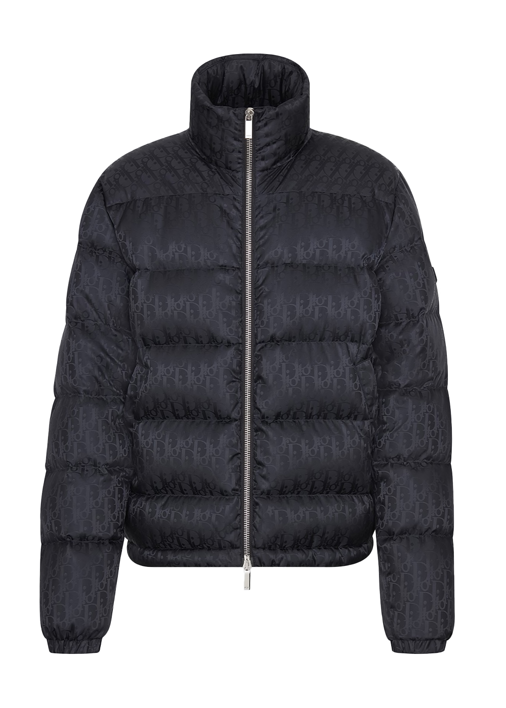 streetwear Dior Oblique Down Jacket Black Nylon Jacquard