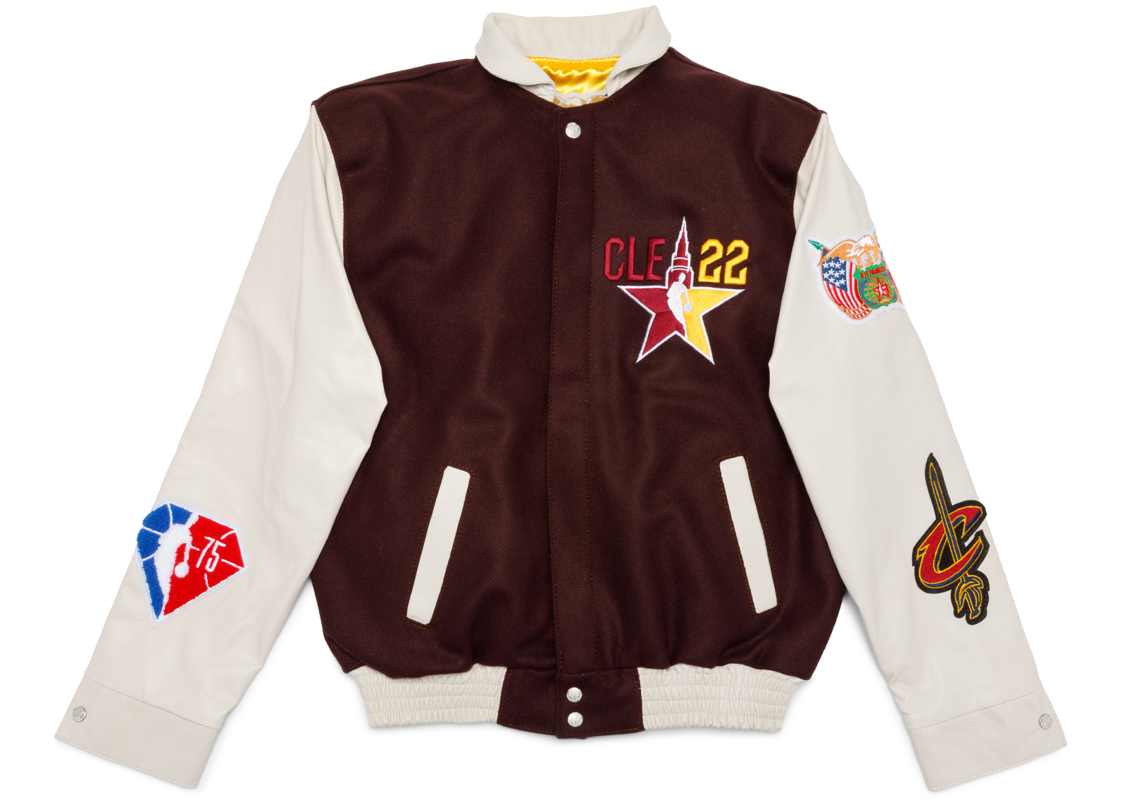 streetwear DropX™ Exclusive: Jeff Hamilton x Cleveland Cavaliers All-Star Wool Varsity Jacket Wine