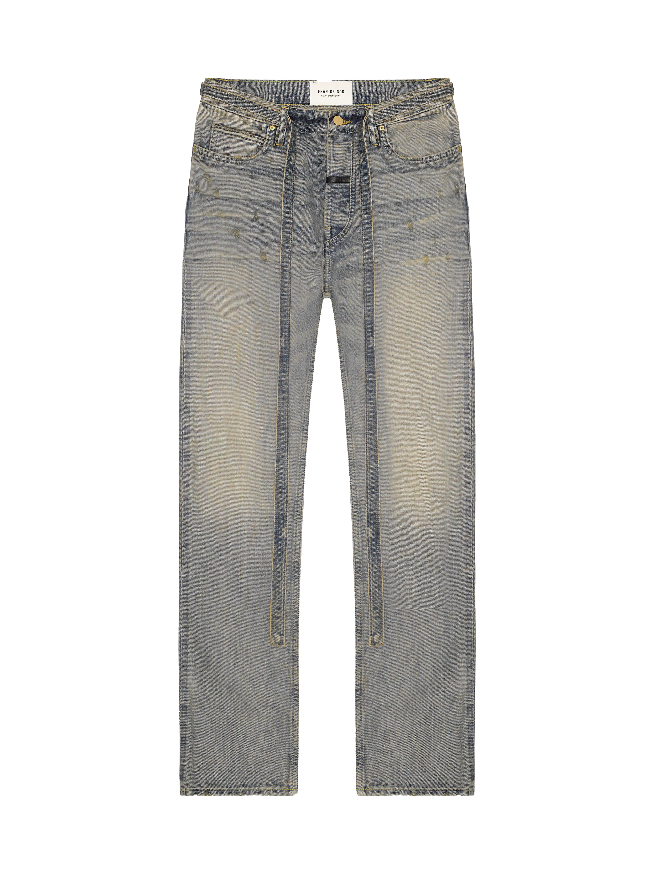 streetwear FEAR OF GOD 5 Year Vintage Wash Slim Denim Jeans Indigo