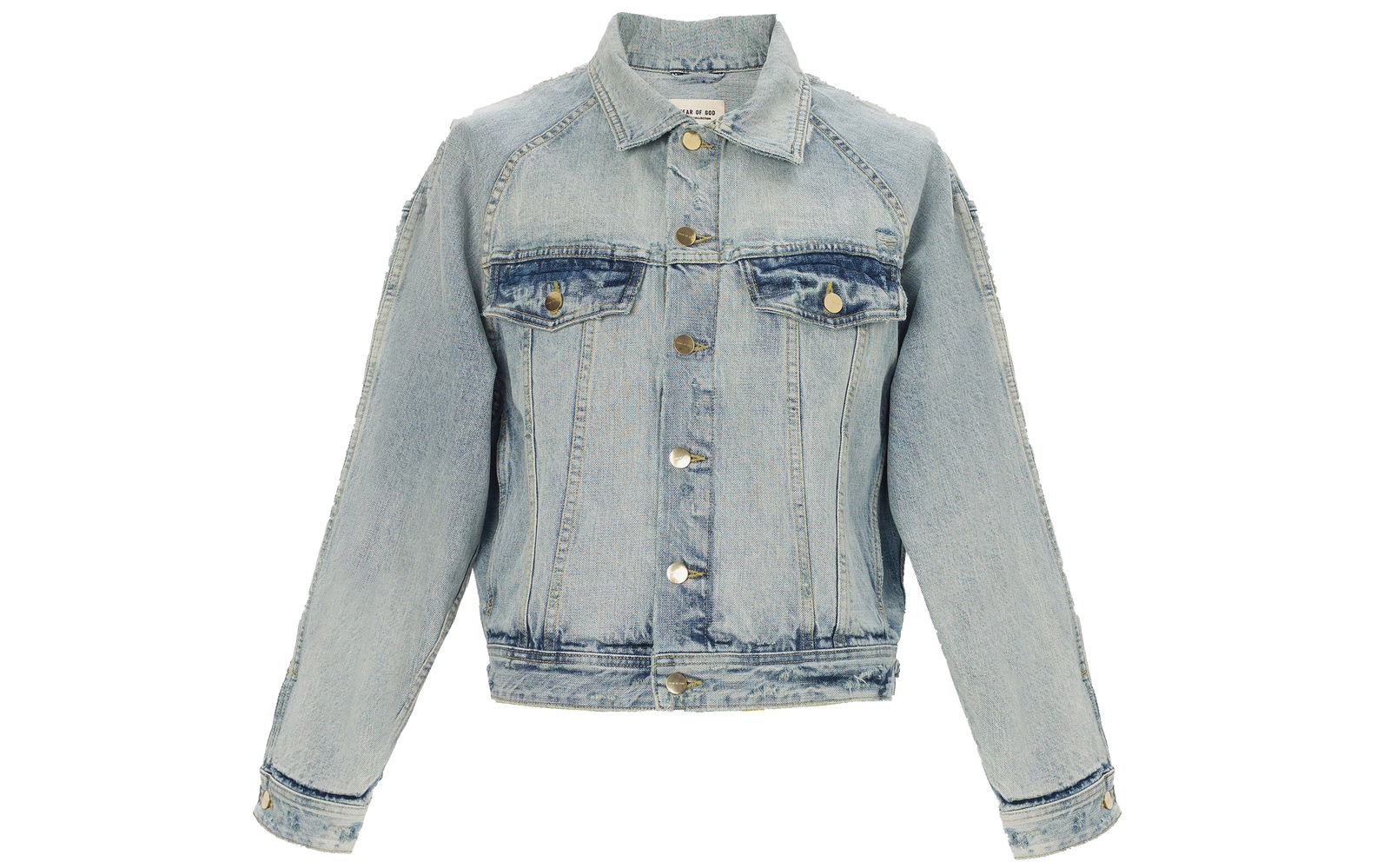 streetwear FEAR OF GOD Denim Trucker Jacket Vintage Indigo