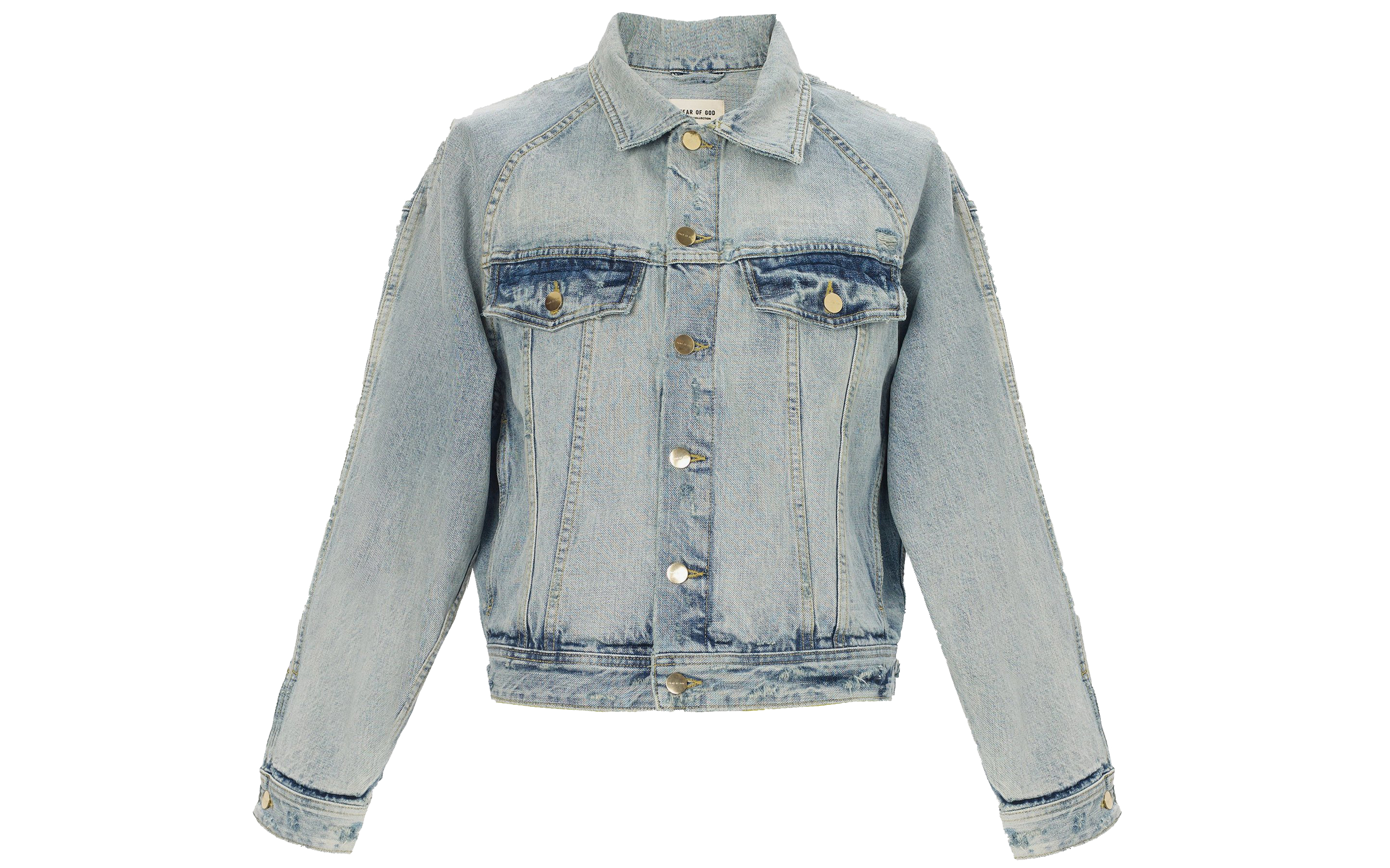 streetwear FEAR OF GOD Denim Trucker Jacket Vintage Indigo