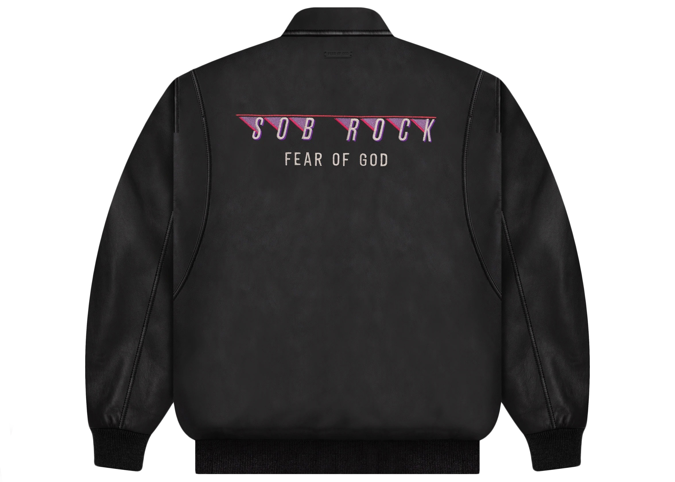 streetwear Fear of God John Mayer Sob Rock Leather Bomber Black