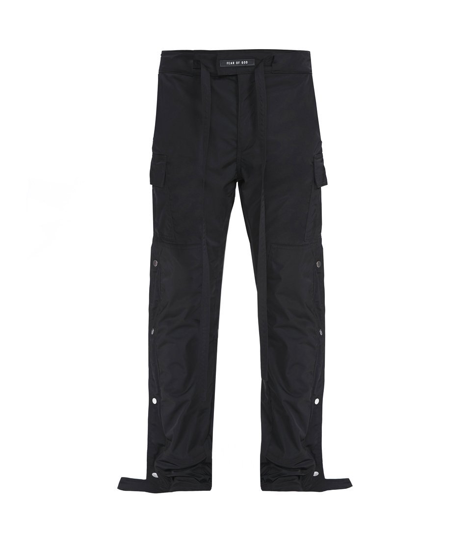 streetwear FEAR OF GOD Nylon Cargo Snap Pants Black