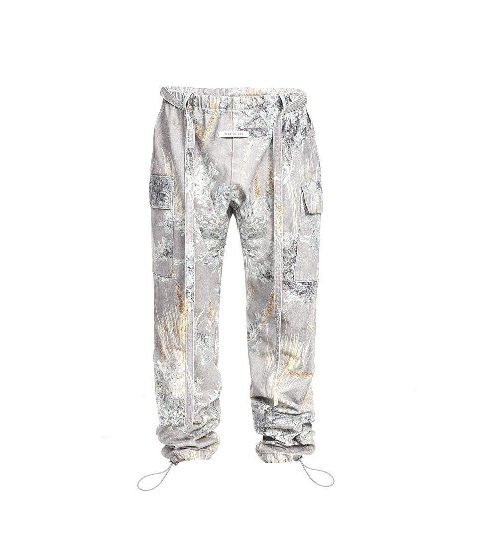 streetwear FEAR OF GOD Printed Bull Denim Jiu Jitsu Pants Ghost Camo