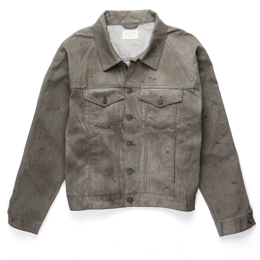 streetwear FEAR OF GOD Union Raglan Denim Jacket Grey