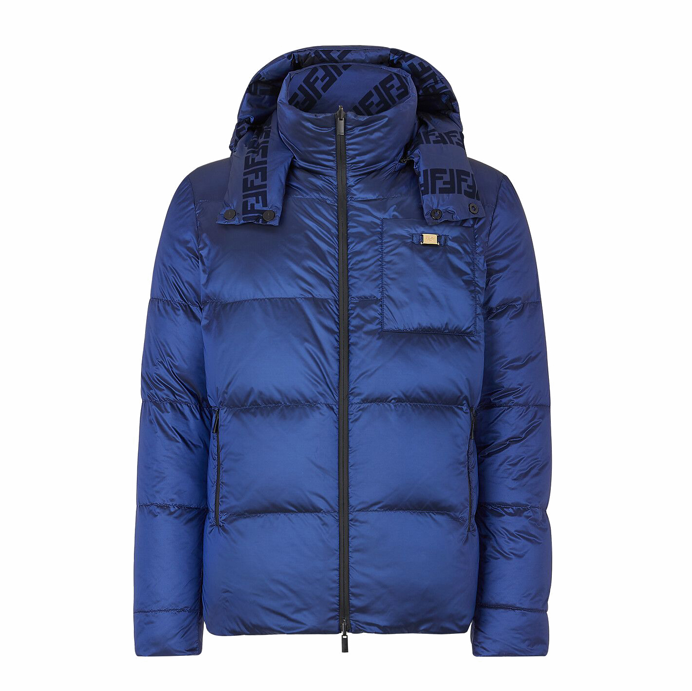 streetwear Fendi Reversible Down Jacket Blue