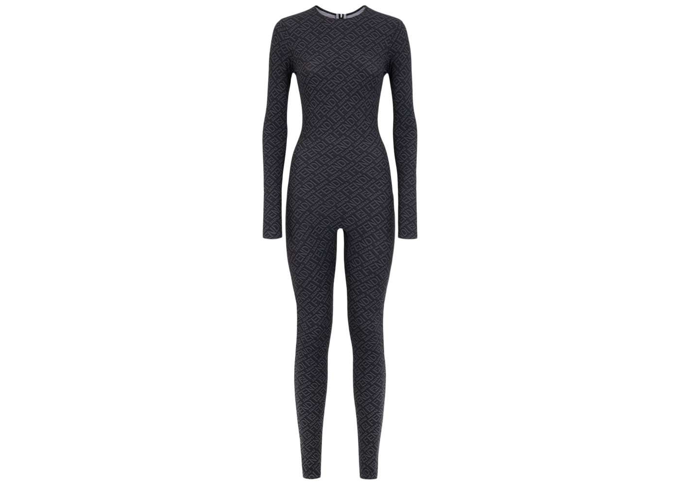 streetwear Fendi x SKIMS Crew Neck Full Onesie Black