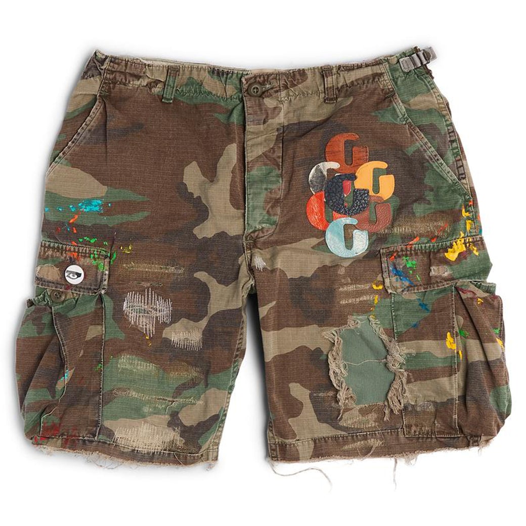 streetwear Gallery Dept. Multi G Camo Cargo Shorts Camo