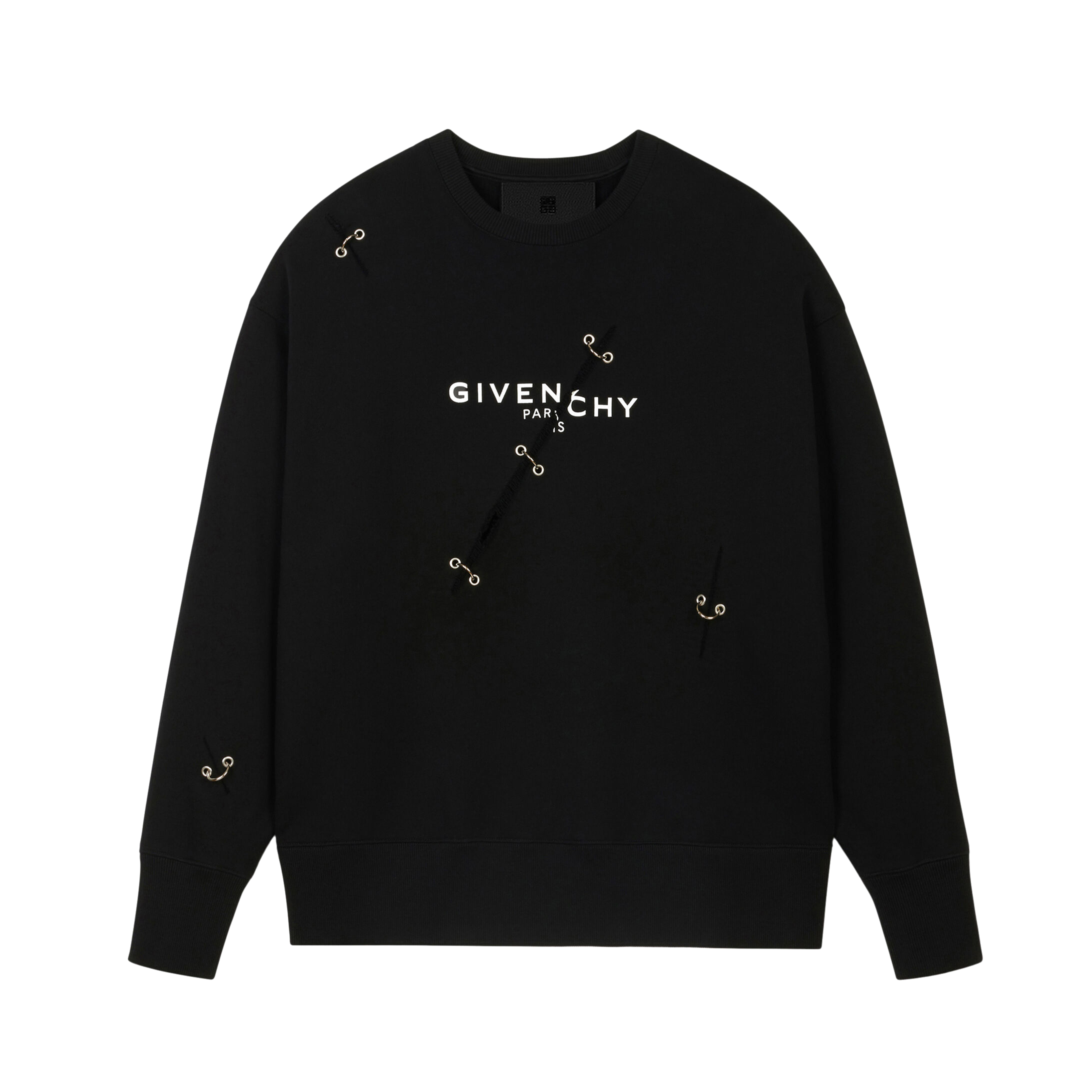 streetwear Givenchy Metal Details Oversized Sweatshirt Black