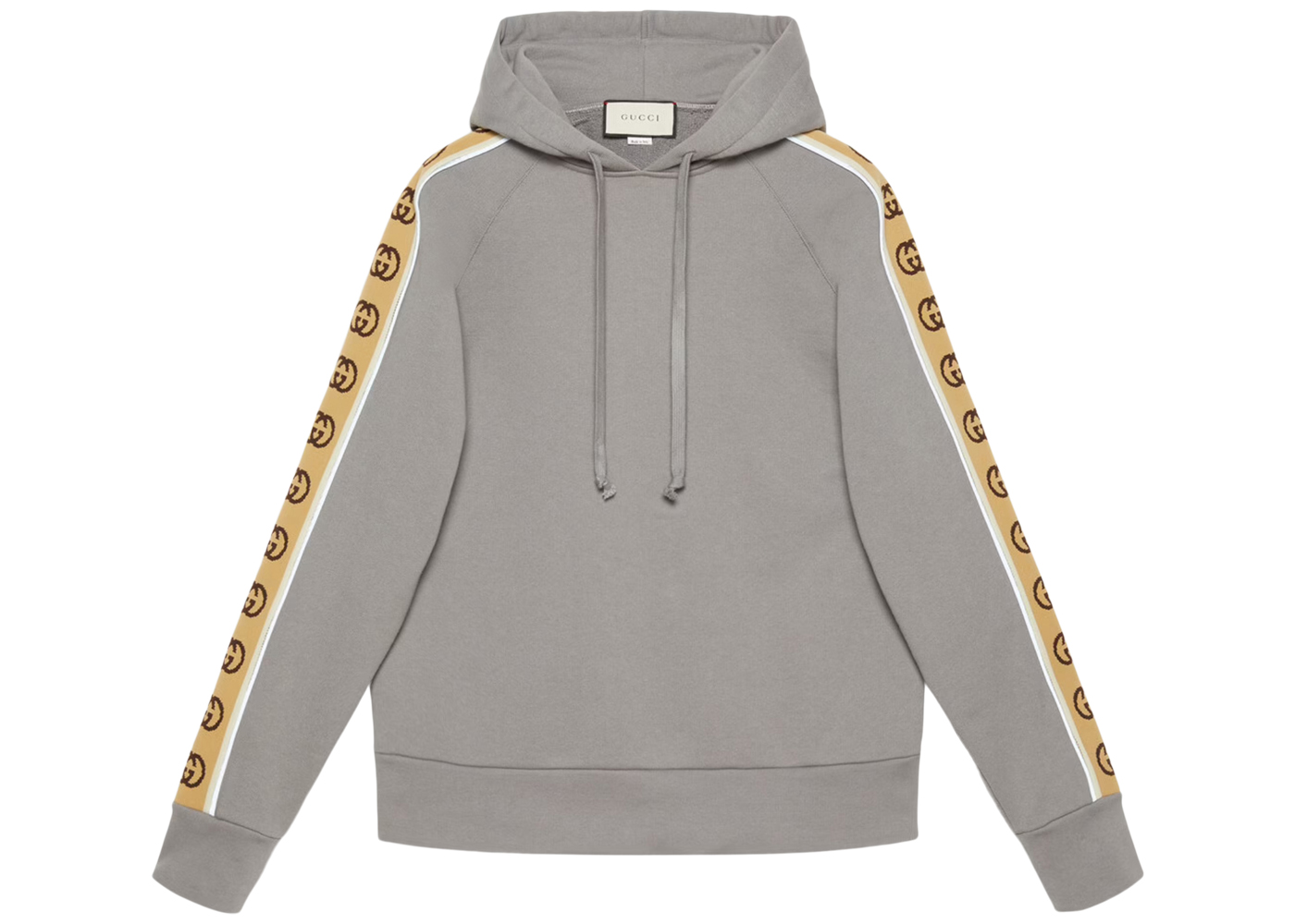 streetwear Gucci Cotton Jersey Hooded Sweatshirt Grey