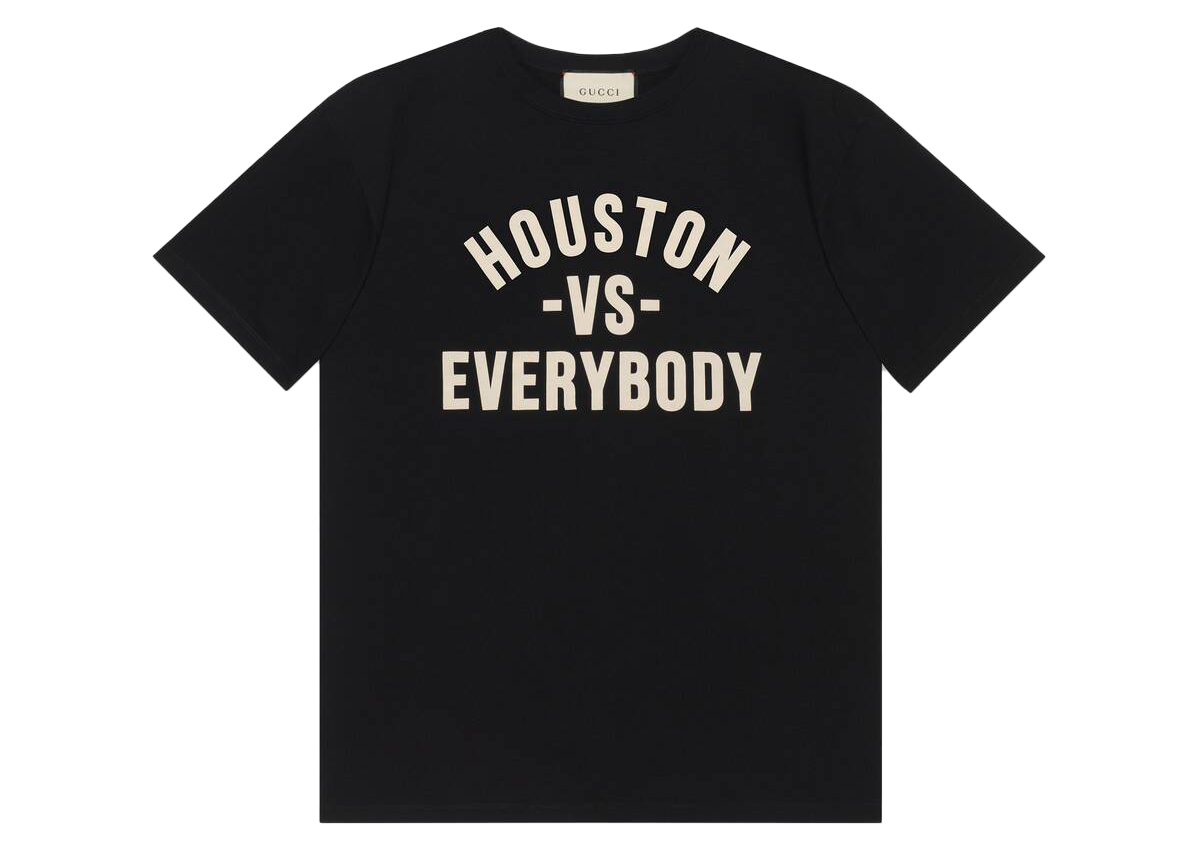 streetwear Gucci HOUSTON VS. EVERYBODY T-shirt Black