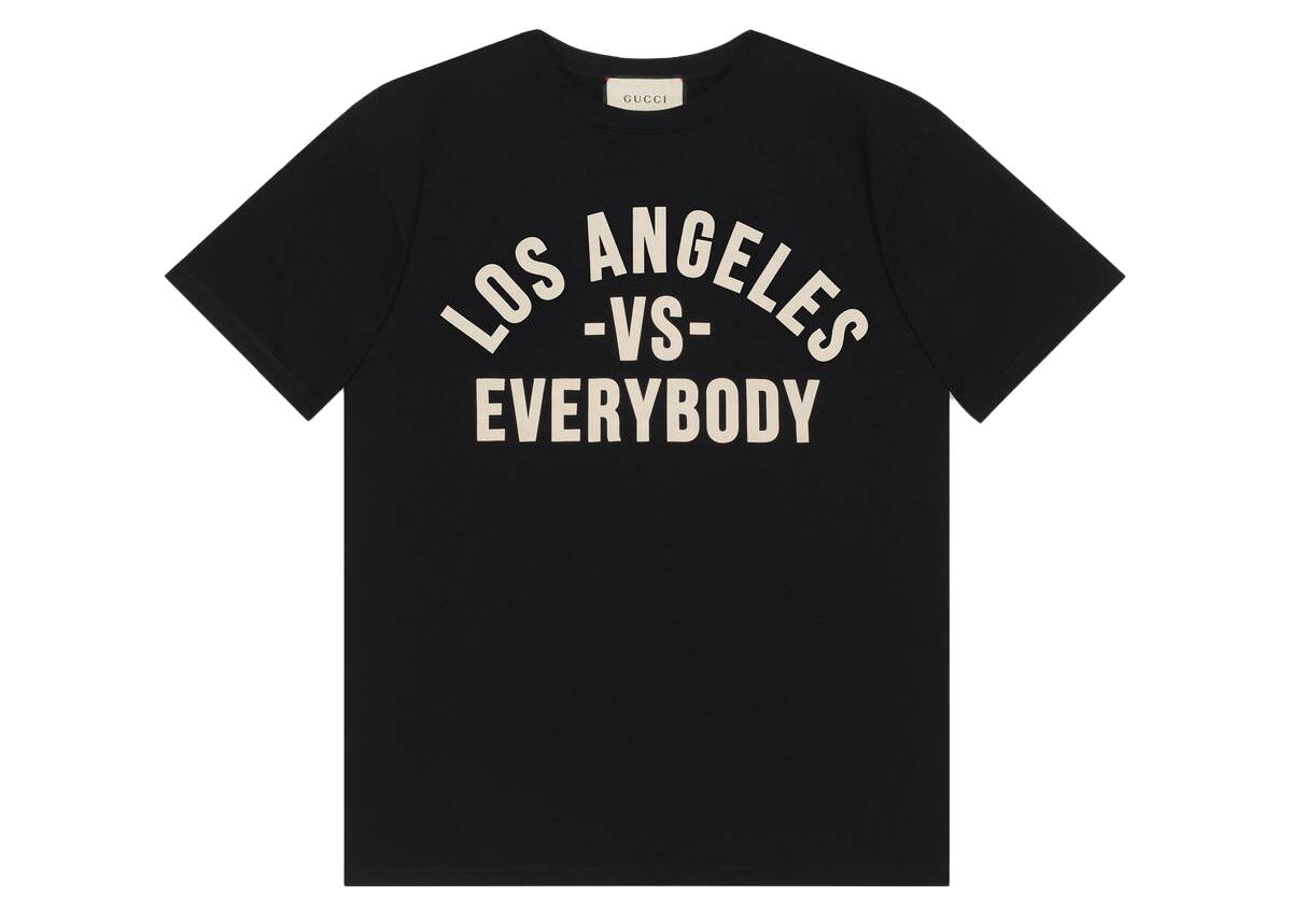 streetwear Gucci LOS ANGELES VS. EVERYBODY T-shirt Black
