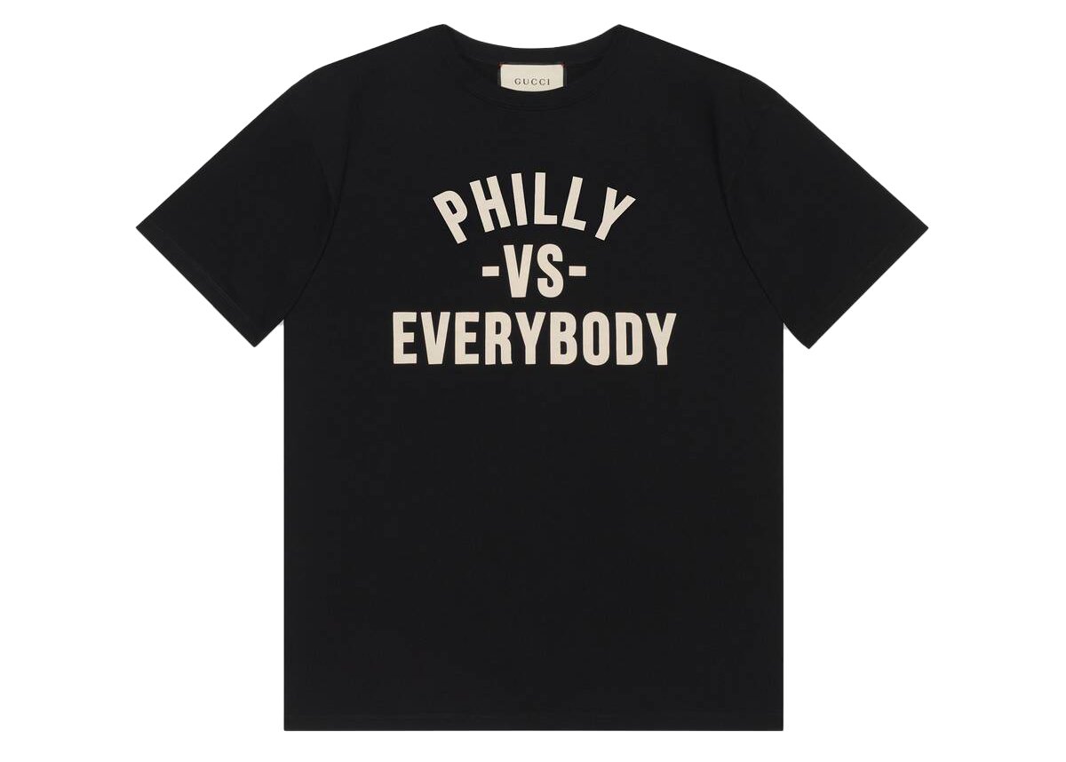 streetwear Gucci PHILLY VS. EVERYBODY T-shirt Black