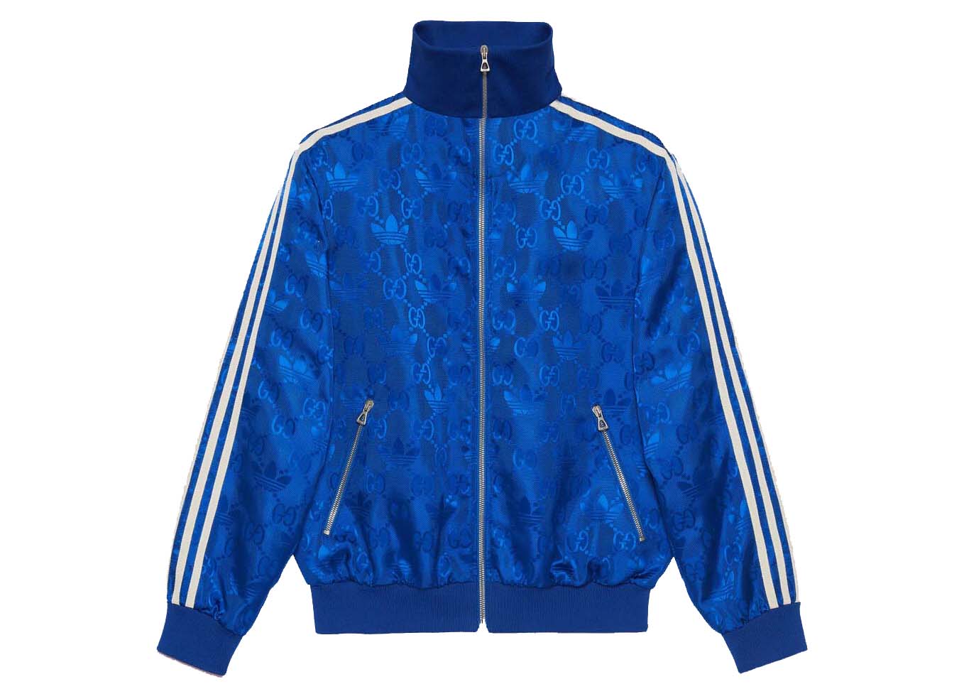 streetwear Gucci x adidas GG Trefoil Jacquard Jacket Cobalt Blue