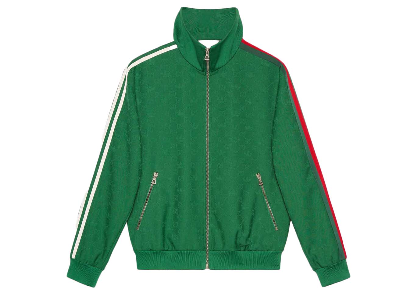 streetwear Gucci x adidas GG Trefoil Jacquard Jacket Green