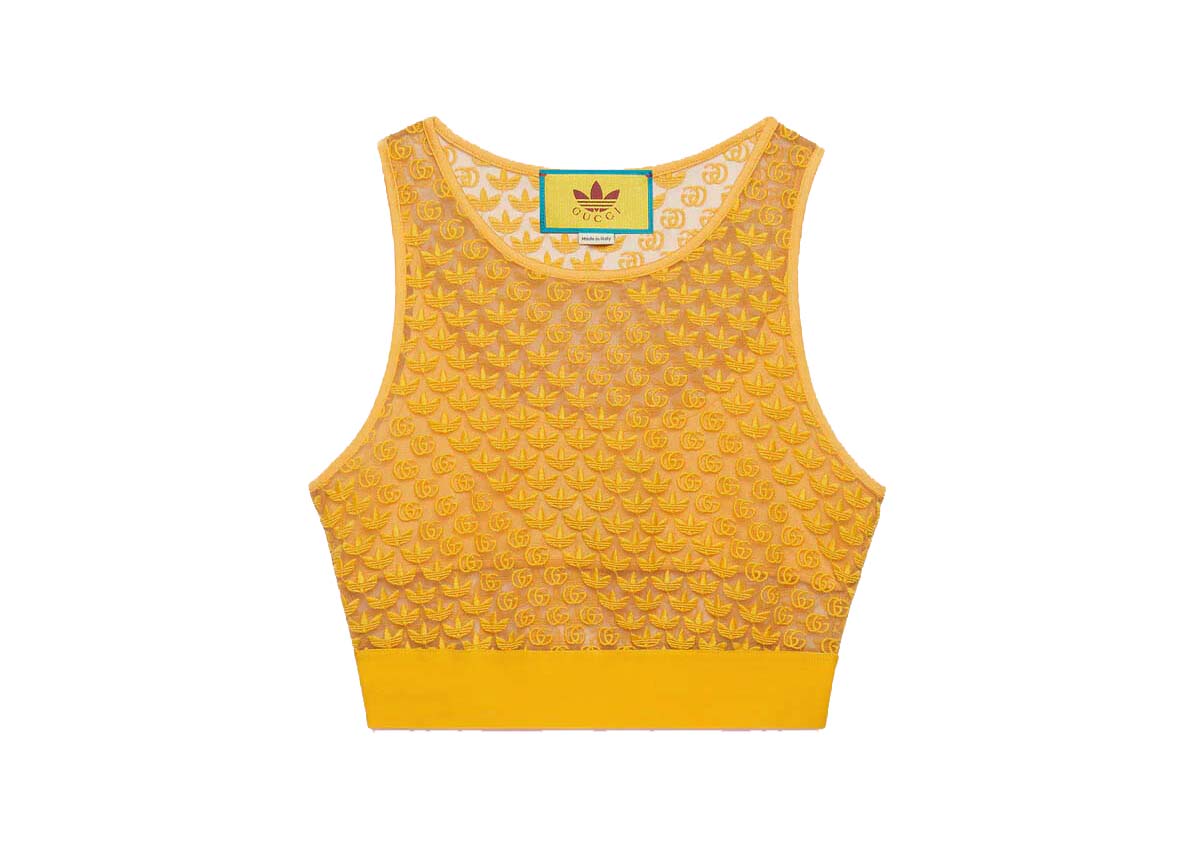 streetwear Gucci x adidas GG Tulle Top Yellow