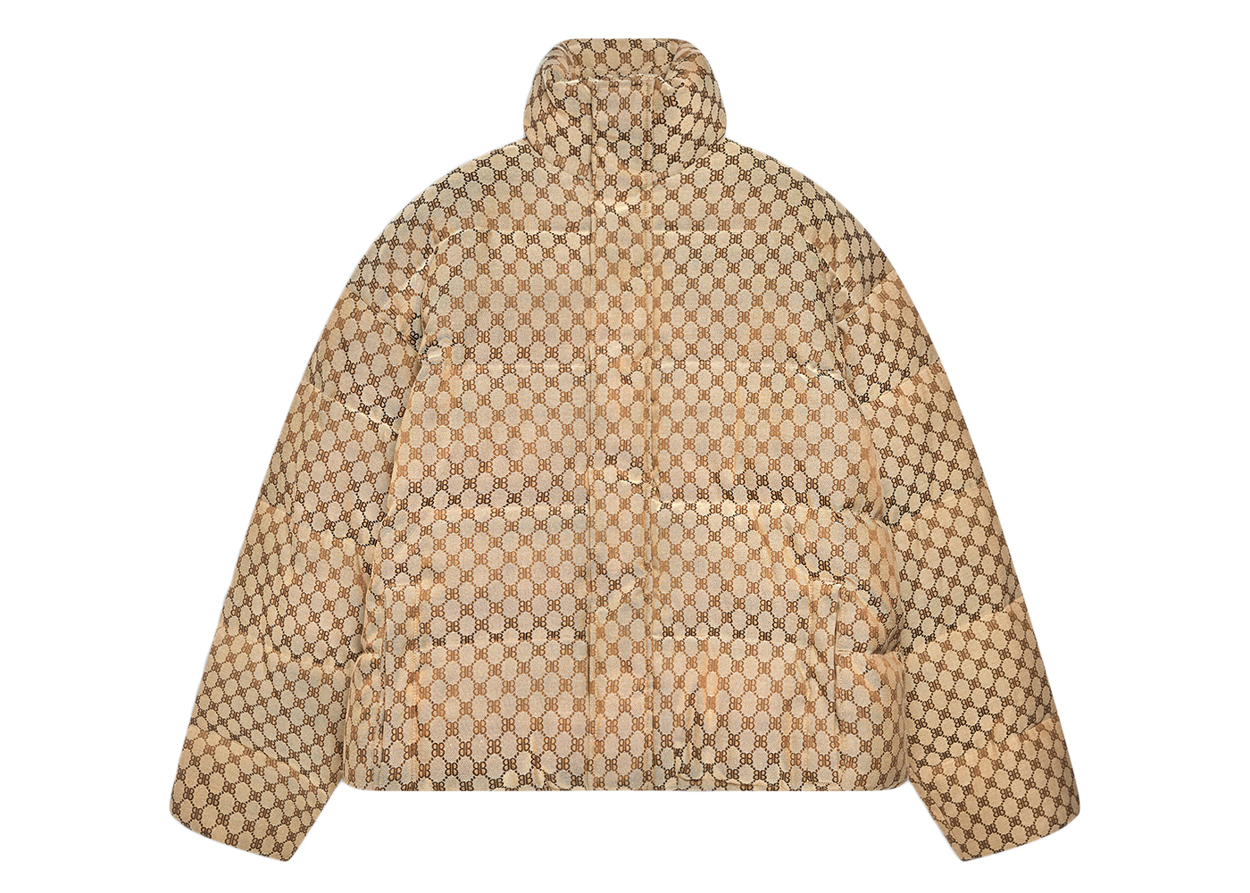 streetwear Gucci x Balenciaga The Hacker Project Hacker BB Puffer Jacket Beige