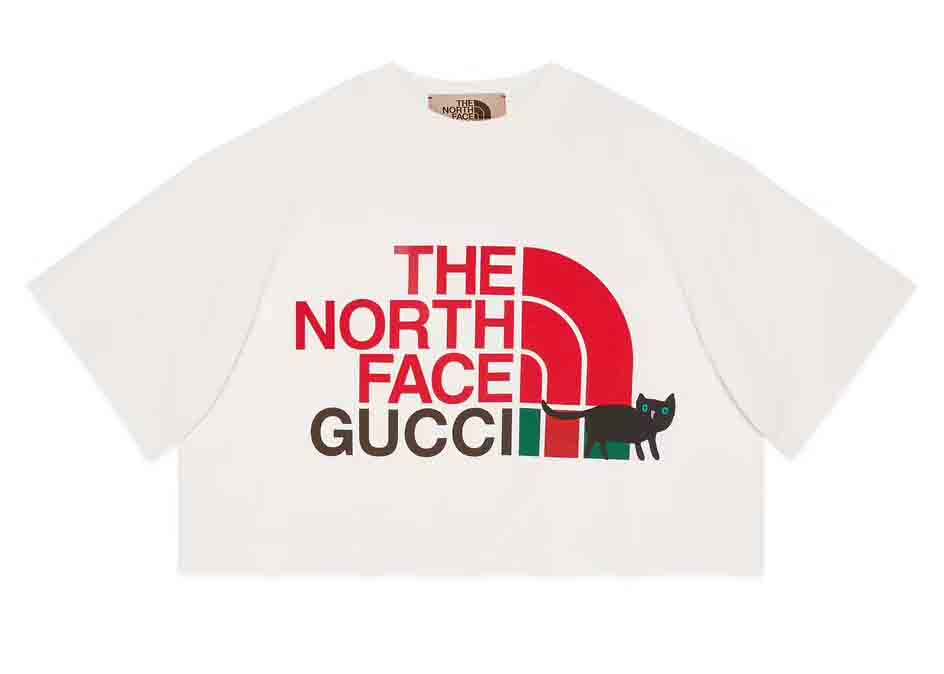 streetwear Gucci x The North Face Crop T-shirt Off-White