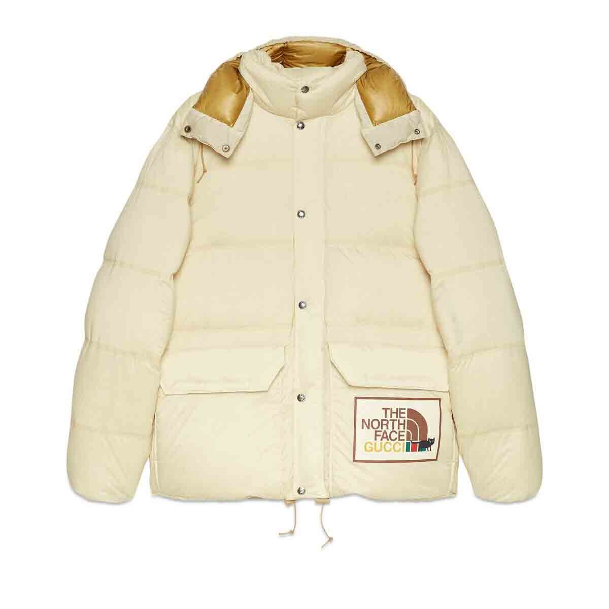 streetwear Gucci x The North Face Down Jacket Beige