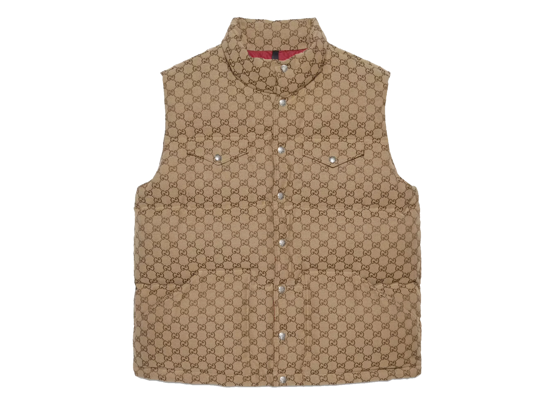streetwear Gucci x The North Face Down Vest Beige/Ebony